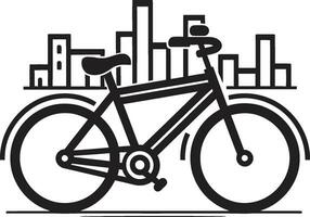 Pedal Harmonie Stadt Fahrrad Symbol Illustration städtisch Forscher ikonisch Fahrrad Kennzeichen vektor