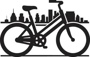 trampa precision stad cykel emblem urban hjul cykel ikon design vektor