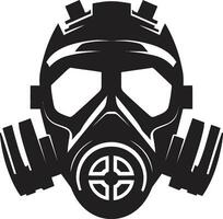 obsidian väktare gas mask vektor logotyp design noir vakt svart gas mask emblem design
