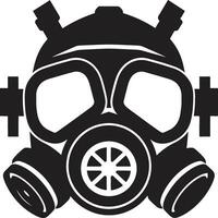 Einbruch der Dunkelheit Wächter schwarz Gas Maske Emblem Symbol Stealth Verteidiger Gas Maske Vektor Symbol