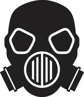 stygian väktare vektor gas mask emblem design lunar försvarare svart gas mask ikon symbol