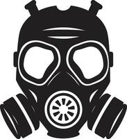 stygian försvarare vektor gas mask ikon symbol lunar skydda svart gas mask emblem ikon