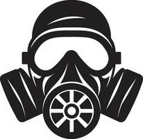 stygian väktare vektor gas mask emblem ikon lunar beskyddare svart gas mask logotyp symbol