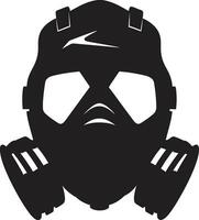 obsidian försvarare gas mask vektor logotyp skymning skydd svart gas mask ikon symbol