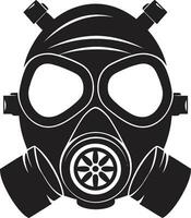 Onyx Wächter Vektor Gas Maske Emblem noir Schutz schwarz Gas Maske Logo Symbol