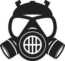 ebenholts skydda gas mask vektor symbol stygian försvarare svart gas mask emblem design