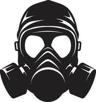 noir Schild schwarz Gas Maske Symbol Emblem dunkel Wächter Gas Maske Vektor Symbol