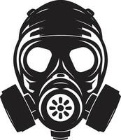 noir vakt vektor gas mask symbol ebenholts skydd svart gas mask emblem design