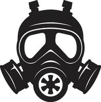 smygande försvarare vektor gas mask ikon ebenholts respirator svart gas mask logotyp design