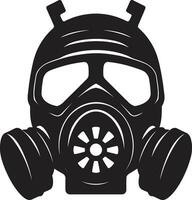 Ebenholz Wächter schwarz Gas Maske Emblem Symbol stygisch Wächter Vektor Gas Maske Logo Symbol