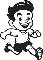 sportlich eilen schwarz Vektor Logo zum männlich Läufer schnell Schwung männlich Personen schwarz Logo