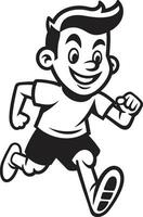 kraftig sprinta löpning manlig personer svart ikon accelererad hastighet svart vektor logotyp för manlig löpare