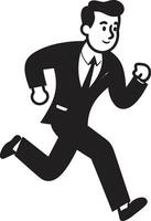 powerstrider svart vektor ikon för manlig löpare robustrunner manlig svart vektor logotyp design