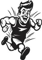 mächtig Schwung männlich Personen schwarz Logo schnell Geschwindigkeit schwarz Vektor Symbol zum männlich Läufer