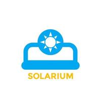 Solarium-Vektor-Symbol auf weiß vektor