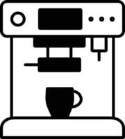 Kaffee Maschine solide Glyphe Vektor Illustration