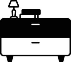 Studie Tabelle Lager solide Glyphe Vektor Illustration