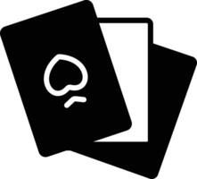 spielen Karten solide Glyphe Vektor Illustration