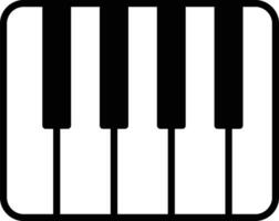 piano fast glyf vektor illustration