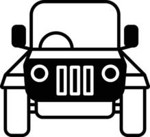 jeep fast glyf vektor illustration