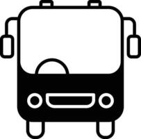 Schule Bus solide Glyphe Vektor Illustration