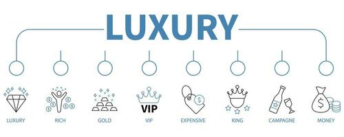 Luxus Banner Netz Symbol Vektor Illustration Konzept