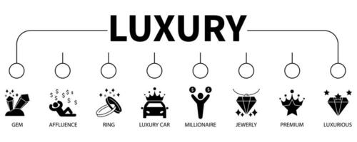 Luxus Banner Netz Symbol Vektor Illustration Konzept