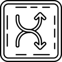 Shuffle-Line-Symbol vektor