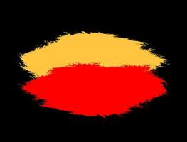 ein rot und Gelb Farbe Schlaganfall auf ein schwarz Hintergrund, ein rot und schwarz Bürste Schlaganfall auf ein Weiß Hintergrund Satz, Malawi Bürste Schlaganfall Bürste Flagge Grunge Jemen Flagge Grunge vektor