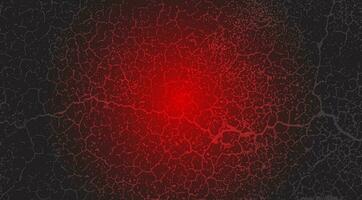geometrisch Fingerabdruck Kunst Digital Fingerabdruck, ein kreisförmig Muster auf ein schwarz Hintergrund, ein Lava rot Hintergrund mit Risse und Risse, ein rot Licht auf ein schwarz Grunge Textur, vektor