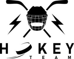 hokey team logotyp design vektor