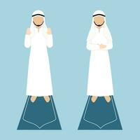 arabisch Muslim beten Bewegung Sammlung vektor