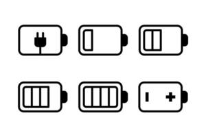 Batterie Symbol Pack Vektor Design Illustration