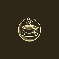 einfach Logo von Kaffee Cafe vektor