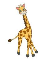 süß Karikatur Tier Giraffe Illustration. abstrakt Symbol zum Baby Poster, Kunst Drucke, Mode bekleidung oder Aufkleber. vektor