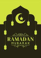 ramadan mubarak text och arabicum bakgrund illustration design vektor