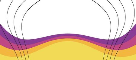 bunt lila Pastell- Wellen mit Linien Banner Design Hintergrund vektor