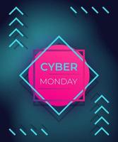 cyber måndag affisch, vektor banner design