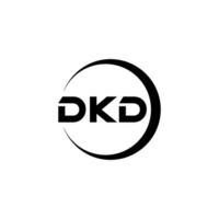 dkd Brief Logo Design, Inspiration zum ein einzigartig Identität. modern Eleganz und kreativ Design. Wasserzeichen Ihre Erfolg mit das auffällig diese Logo. vektor