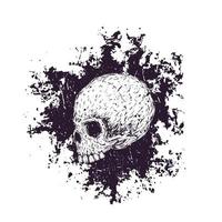 T-Shirt Print mit Totenkopf vektor