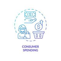 2d Gradient Verbraucher steht aus Symbol, isoliert kreativ Vektor, dünn Linie Illustration Darstellen Rosa Steuer. vektor