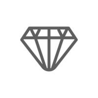 Wert sygn, Diamant Gliederung Symbol Pixel perfekt zum Webseite oder Handy, Mobiltelefon App vektor