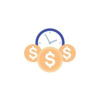 Zeit- und Geldvektorsymbol vektor