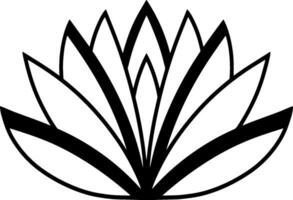 Lotus Blume Gekritzel Symbol Gravur vektor