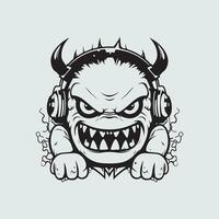 Monster- Kopfhörer Vektor Kunst, Symbole, und Grafik