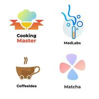 kaffe affär logotyp packa design mall. kaffe kopp och kock hatt ikon. vektor