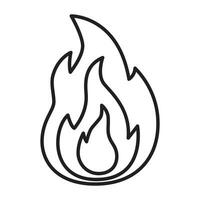 Feuer Linie Symbol. vektor