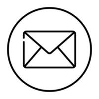 Briefumschlag Email Brief Mail dünn Linie Symbol. vektor