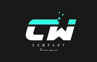 cw cw alfabet bokstav logotyp kombination i blå och vit färg. kreativ ikondesign för företag och företag vektor