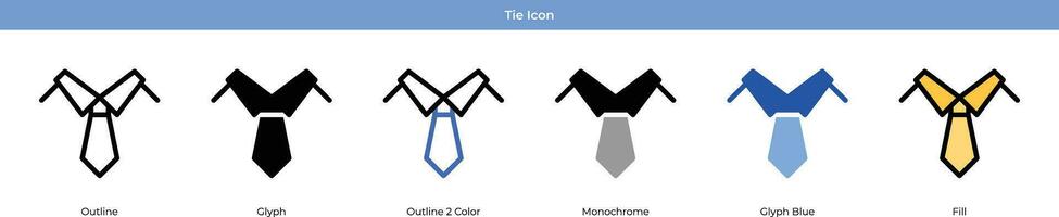Krawatten-Icon-Set vektor